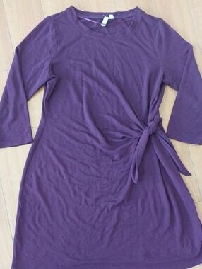 Beautiful Cable & Gauge Women’s Purple Tie-Waist Dress Sz Size M Medium